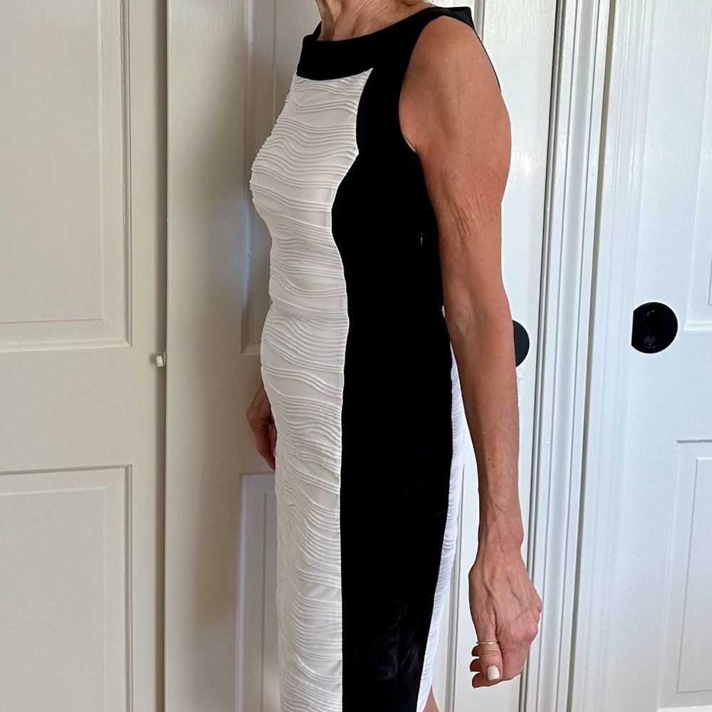 Calvin Klein cocktail dress white & black size 4